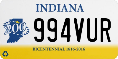 IN license plate 994VUR