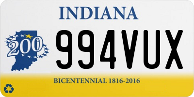 IN license plate 994VUX