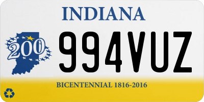 IN license plate 994VUZ