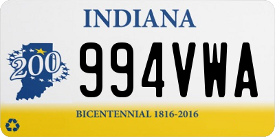 IN license plate 994VWA