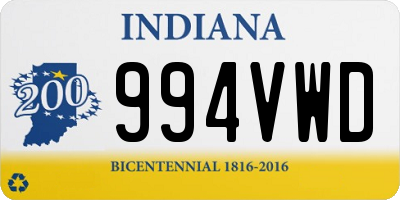 IN license plate 994VWD