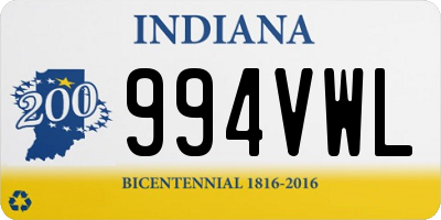 IN license plate 994VWL