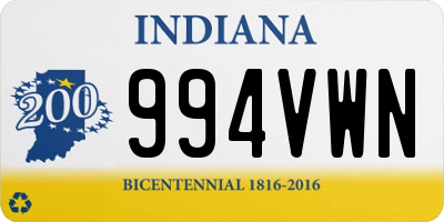 IN license plate 994VWN