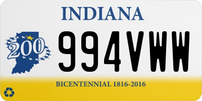 IN license plate 994VWW