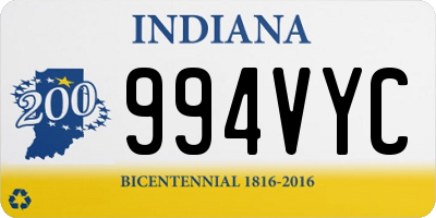 IN license plate 994VYC