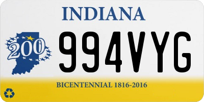 IN license plate 994VYG