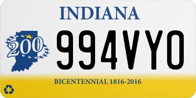 IN license plate 994VYO