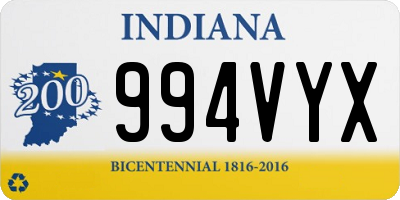 IN license plate 994VYX