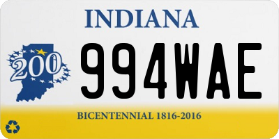 IN license plate 994WAE