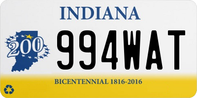IN license plate 994WAT