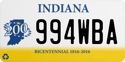 IN license plate 994WBA