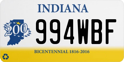 IN license plate 994WBF