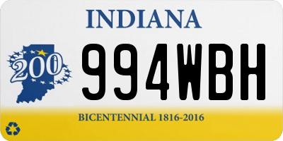 IN license plate 994WBH