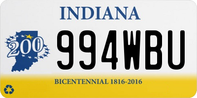 IN license plate 994WBU