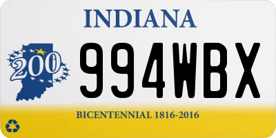 IN license plate 994WBX