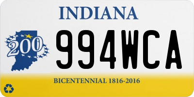 IN license plate 994WCA