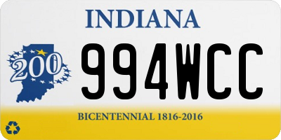 IN license plate 994WCC