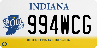 IN license plate 994WCG