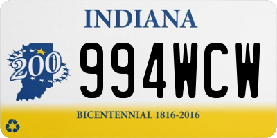 IN license plate 994WCW