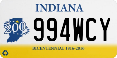 IN license plate 994WCY