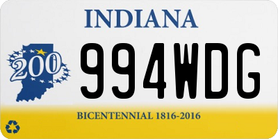 IN license plate 994WDG