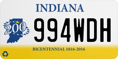 IN license plate 994WDH