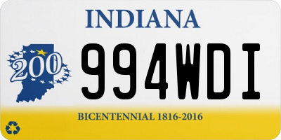 IN license plate 994WDI