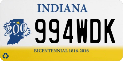 IN license plate 994WDK