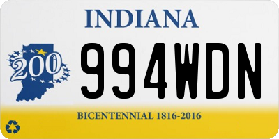 IN license plate 994WDN