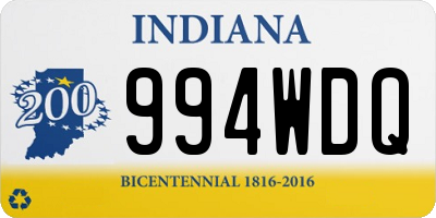 IN license plate 994WDQ