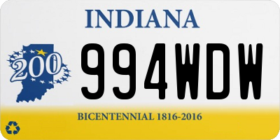 IN license plate 994WDW
