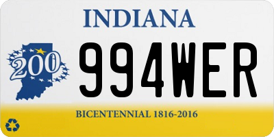 IN license plate 994WER