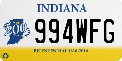 IN license plate 994WFG