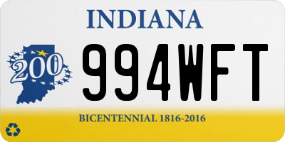 IN license plate 994WFT