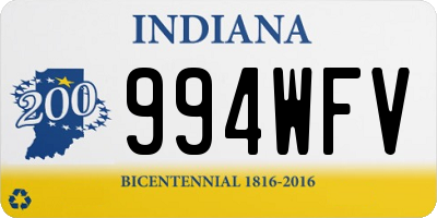 IN license plate 994WFV