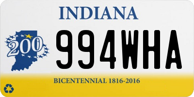 IN license plate 994WHA