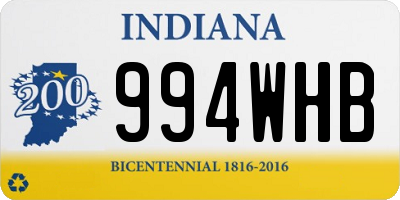 IN license plate 994WHB