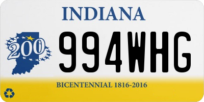 IN license plate 994WHG