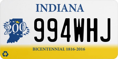 IN license plate 994WHJ