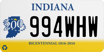 IN license plate 994WHW