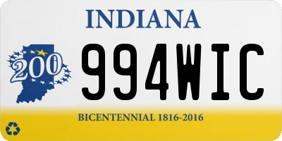 IN license plate 994WIC