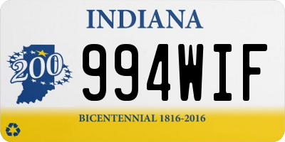 IN license plate 994WIF