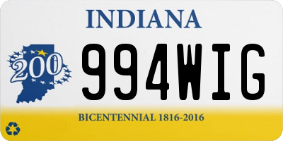 IN license plate 994WIG