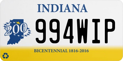 IN license plate 994WIP