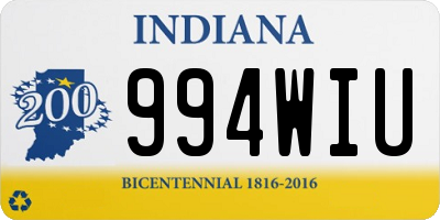 IN license plate 994WIU