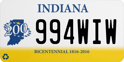 IN license plate 994WIW