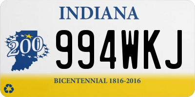 IN license plate 994WKJ