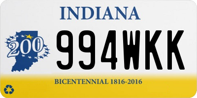 IN license plate 994WKK