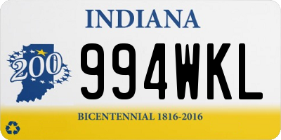 IN license plate 994WKL