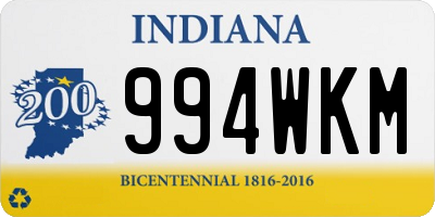 IN license plate 994WKM
